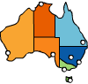 Map of 

Australia