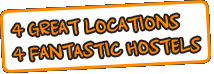 4 Great Locations, 4 Fantastic Hostels